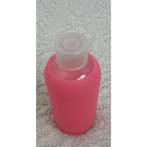BKR Glass Water Bottle w/Silicone Sleeve in Pink 16 Oz